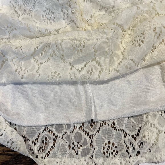 Choies White Lace‎ Strapless Sweetheart Neckline Dress Large Coquette Coastal - Picture 4 of 8